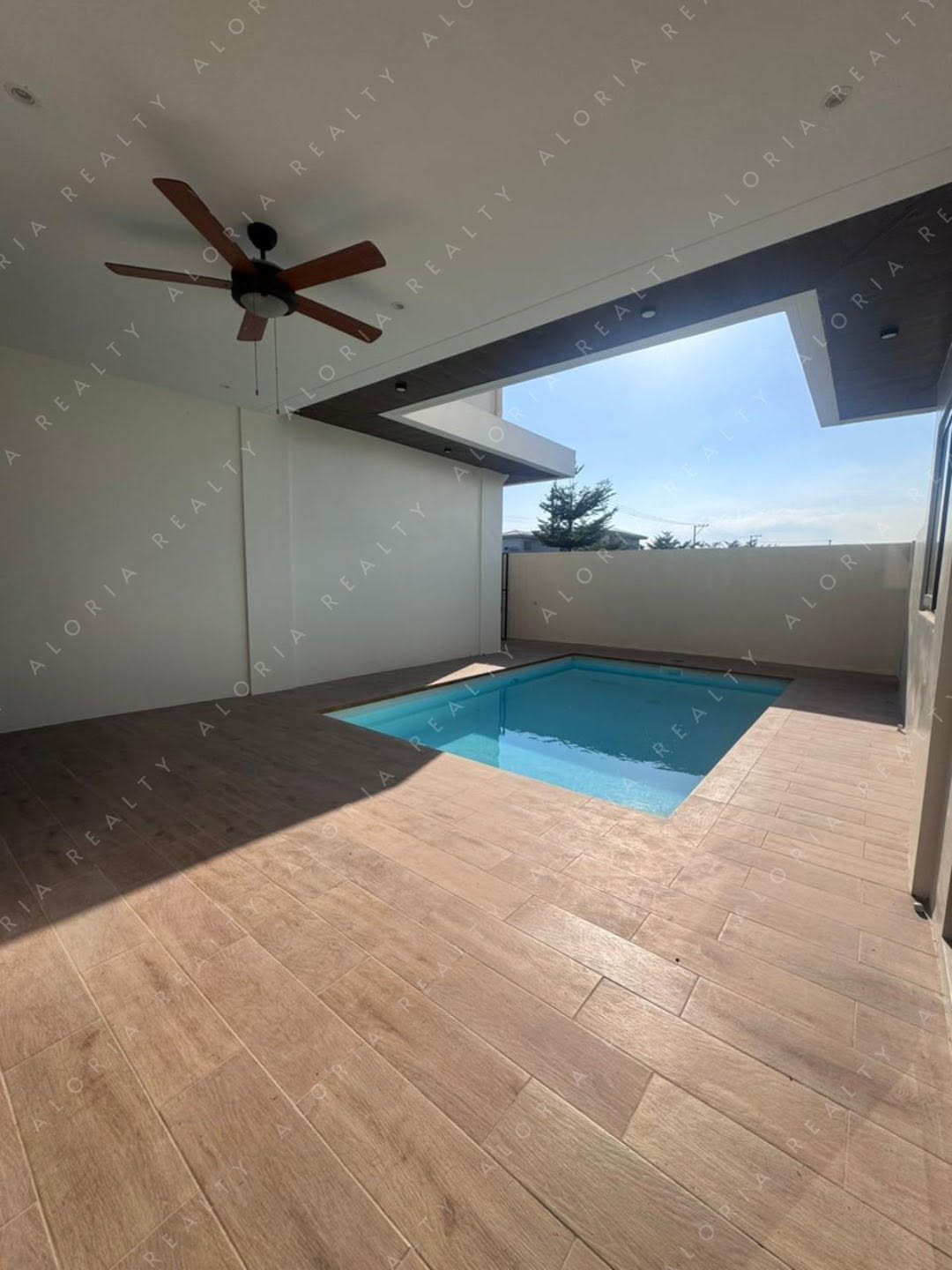 Covered terrace by the pool